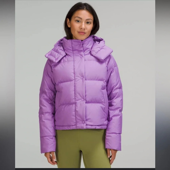 Lululemon Lilac Purple Wunder Puff Cropped Jacket, size 4 - Picture 1 of 14